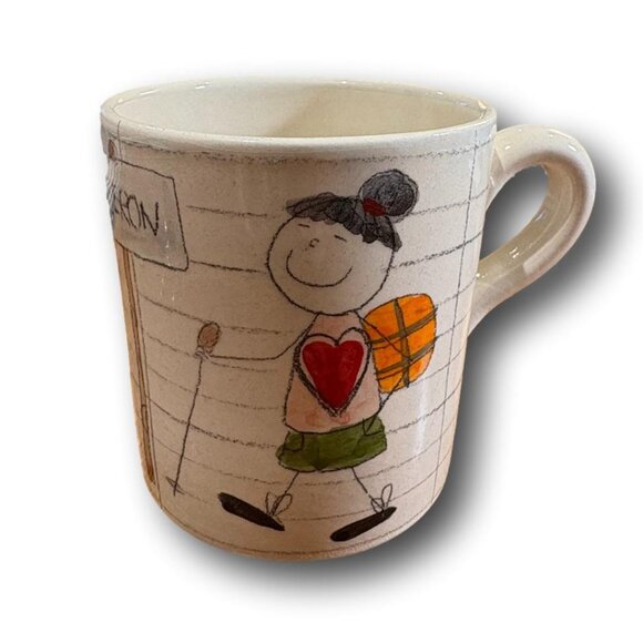 BOGO French Handmade Marchand de Couleurs Mug: "Luberon: The Hiker" - Picture 1 of 8